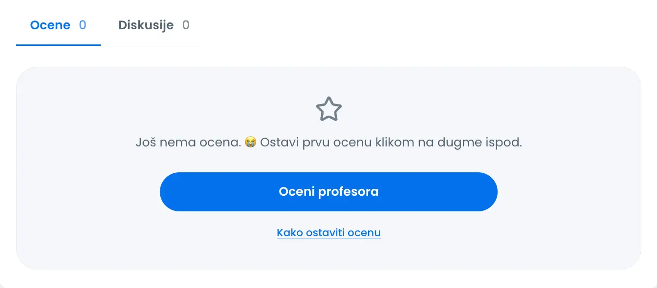 Placeholder screenshot profila profesora ili ustanove